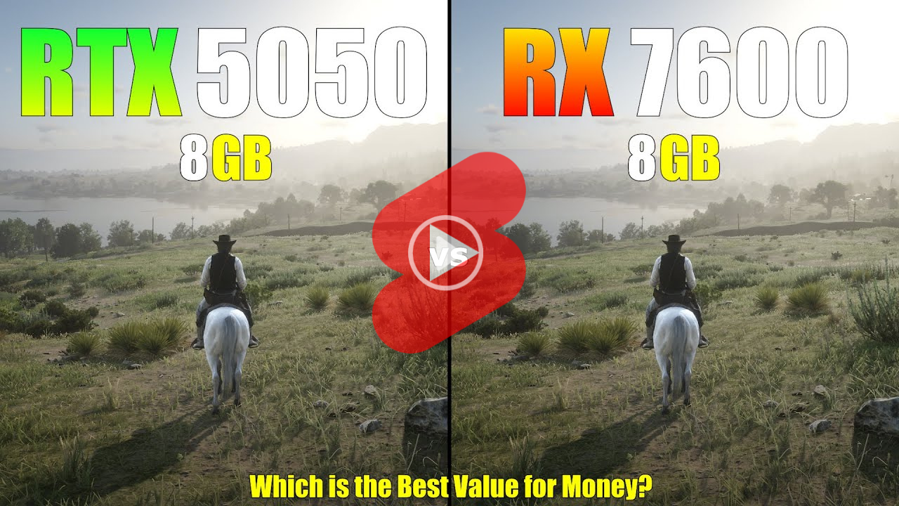  FHD 해상도에서 RX 7600과 RTX 5050 게임 성능 비교 영상