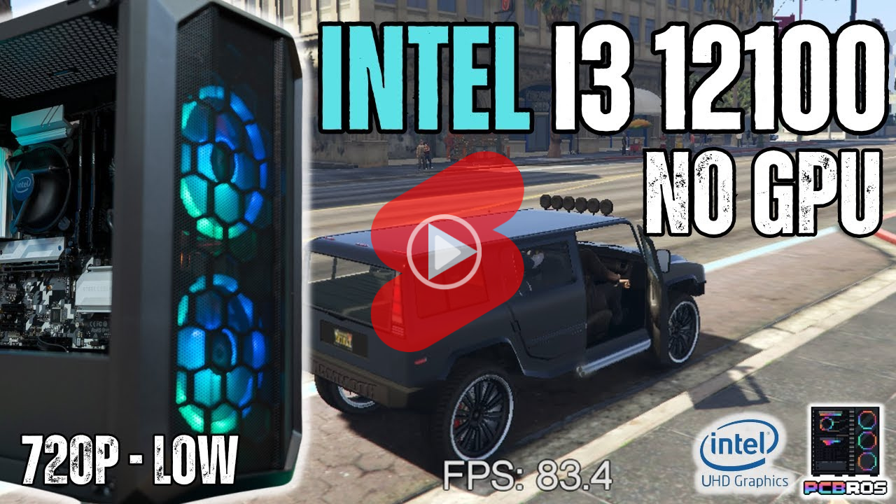  Intel i3 12100 NO GPU 벤치마크(4개 게임 테스트)