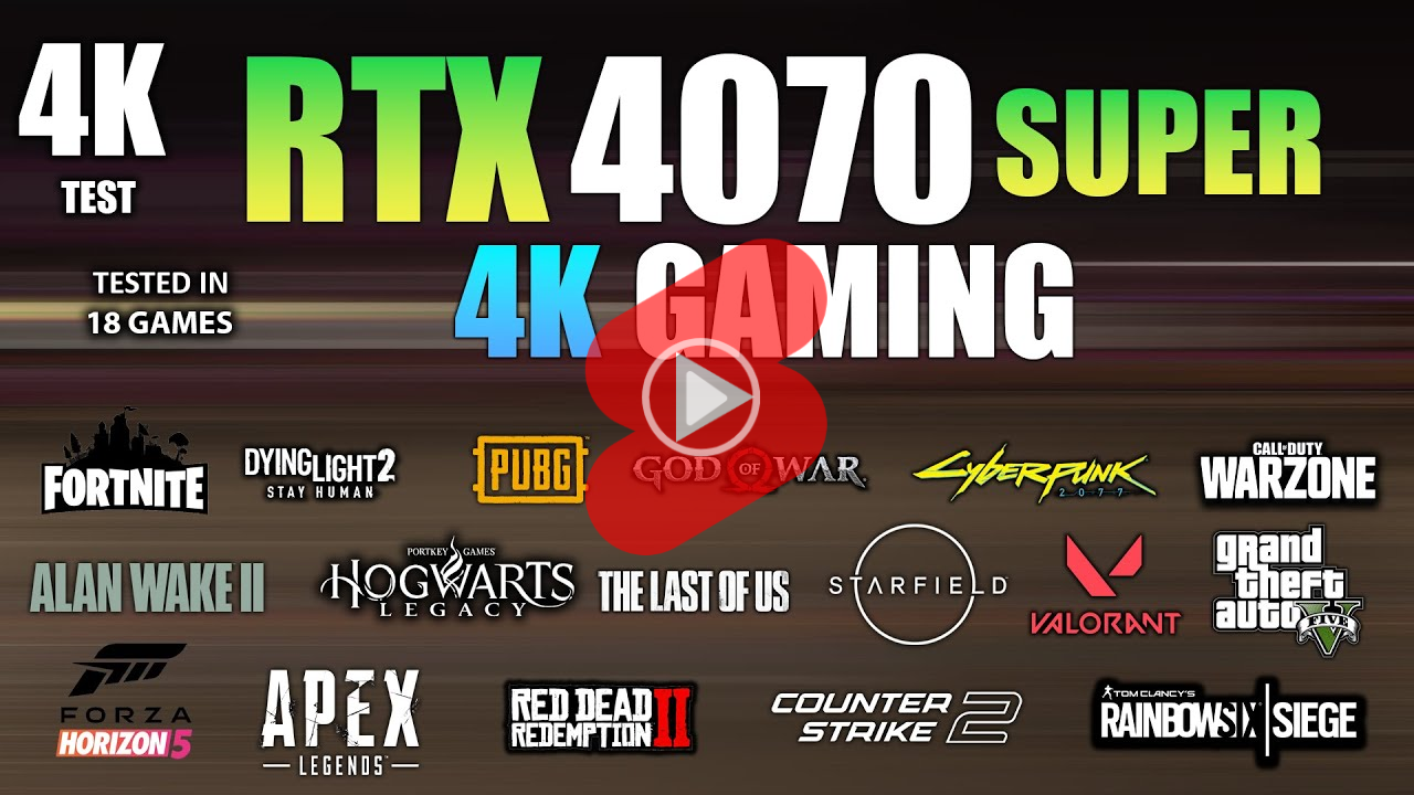 라이젠 CPU 5600X에서 그래픽 카드 RTX 4070 SUPER 의 게임 성능은 어느 정도가 나올까? - 3 (Feat. DDR4, 4K 해상도)