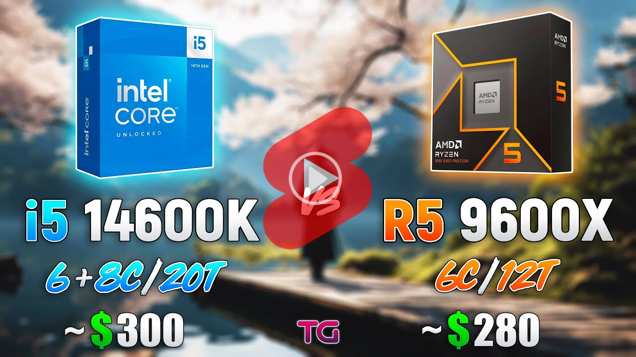 FHD 해상도에서 인텔 i5 14600K와 라이젠5 9600X 게임 성능 비교