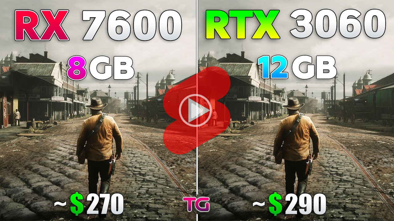 FHD 해상도에서 RX 7600와 RTX 3060 게임 성능 비교 