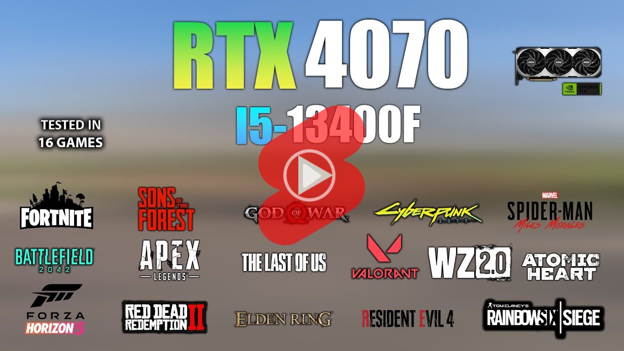 인텔 13세대 i5 CPU + RTX 4070 + DDR4 32G PC의 게임 성능 플레이 영상