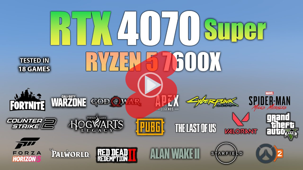 라이젠5 7600X CPU + RTX 4070 SUPER + DDR5 32G PC의 게임 성능 확인과 가격