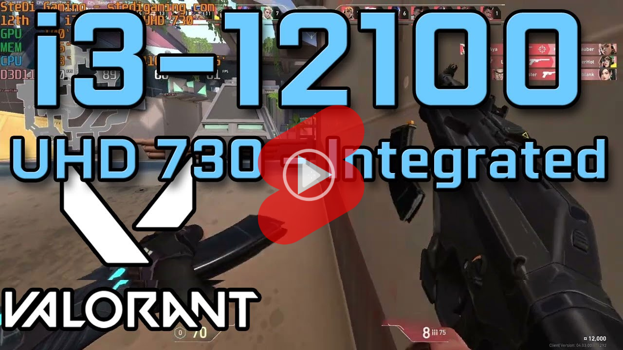 i3 12100 CPU 내장 그래픽에서 발로란트 게임 테스트