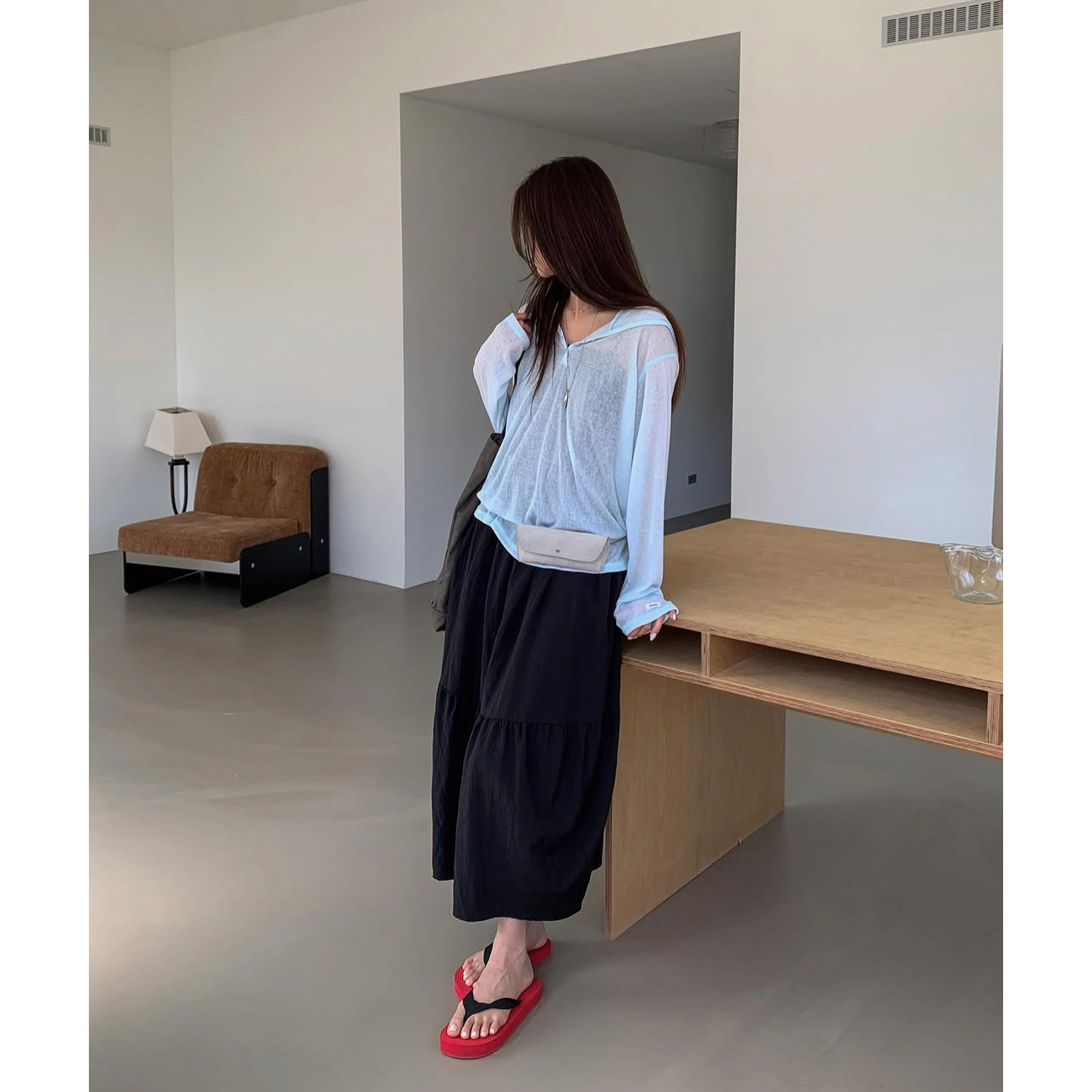 썬 커버 여름 긴팔 후드 티셔츠