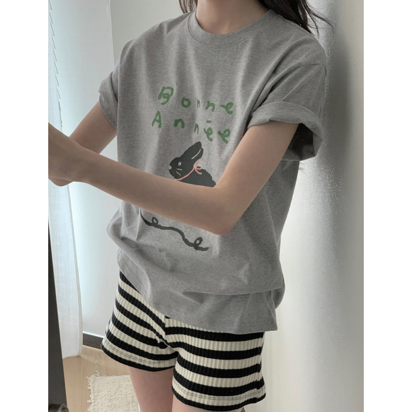 바니애니 기본 라운드 반팔 티셔츠