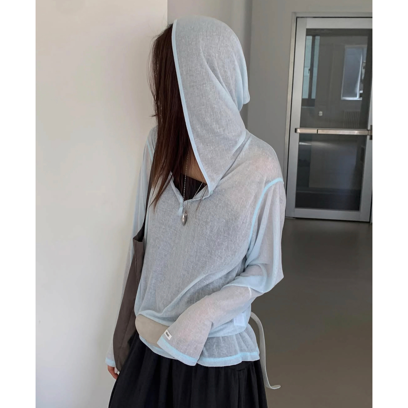 썬 커버 여름 긴팔 후드 티셔츠