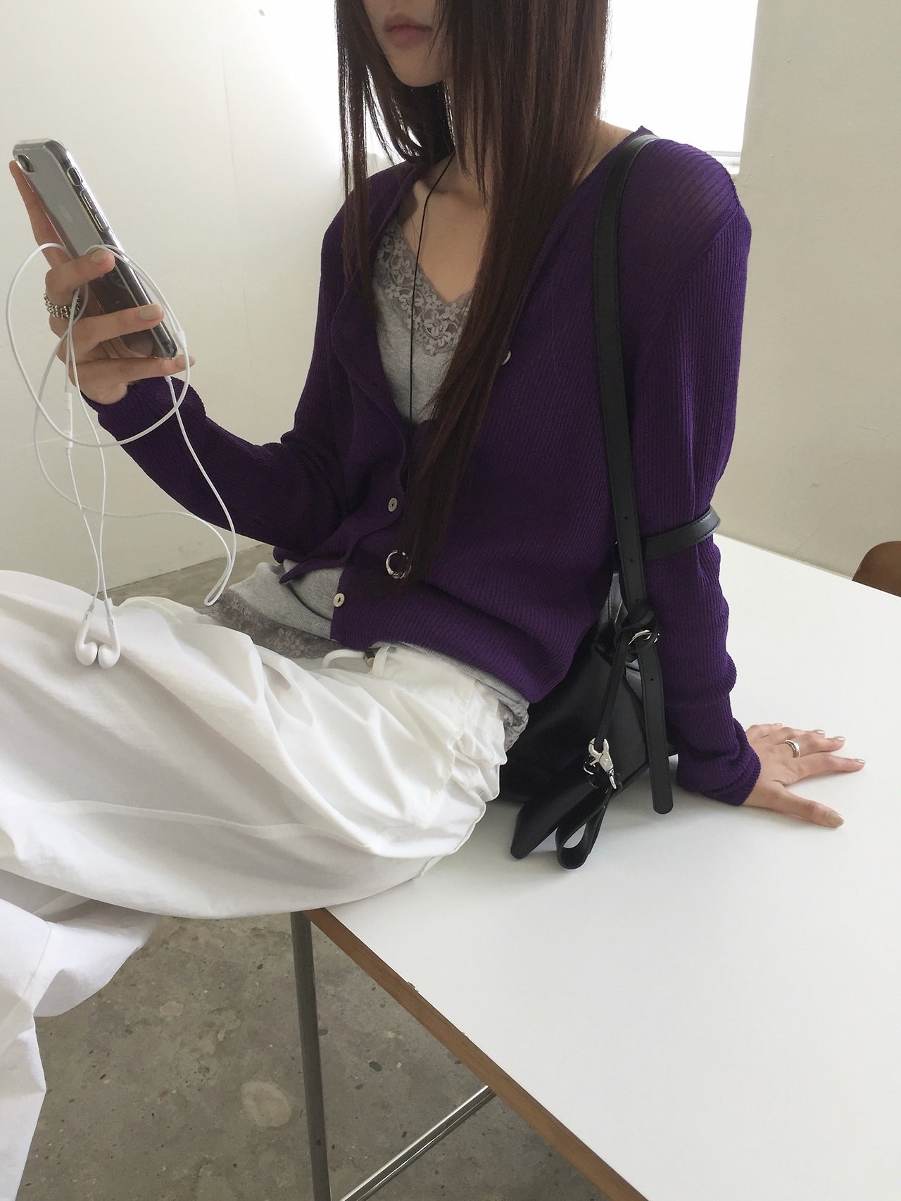 디스 간절기 날씬핏 가디건 레이어드룩 필수템