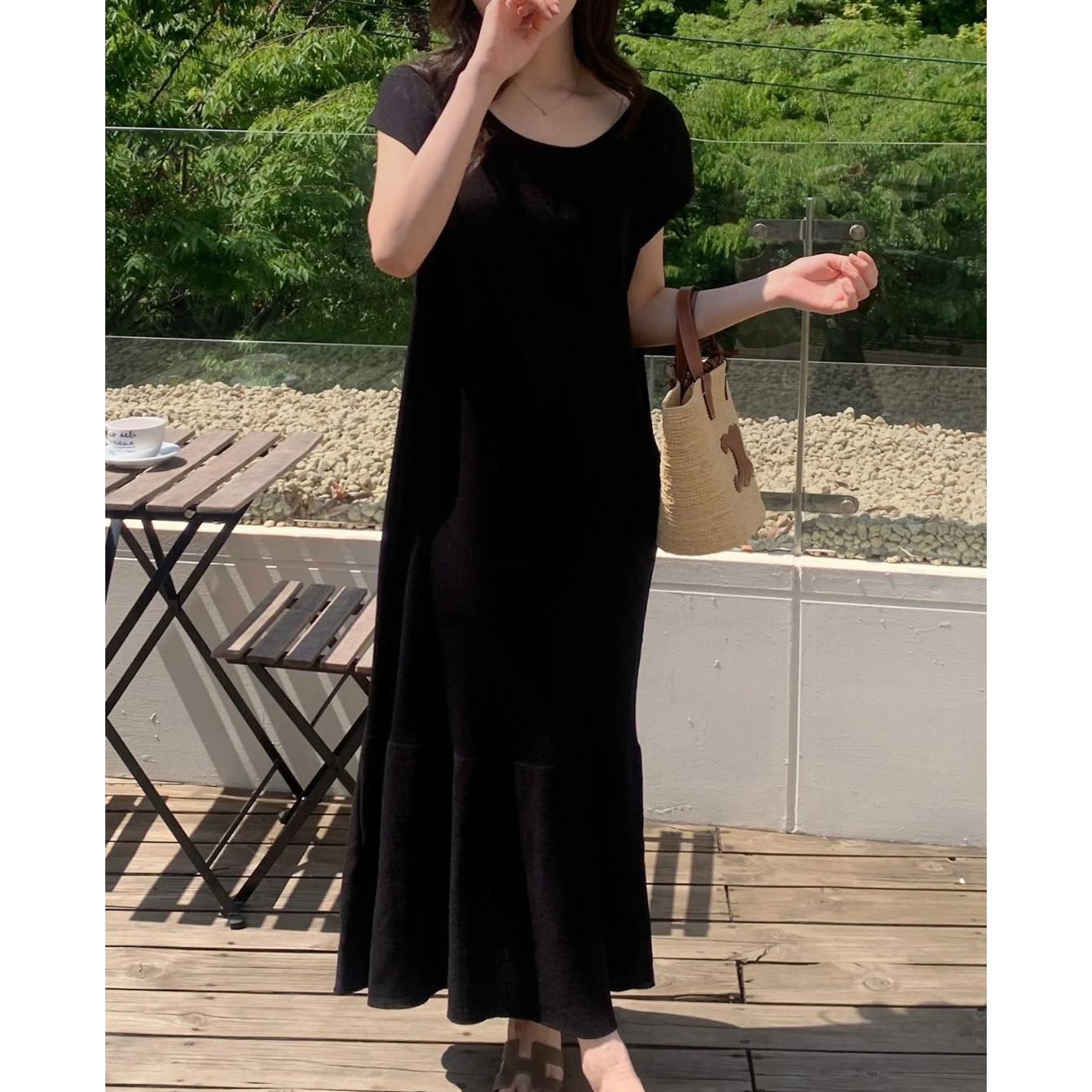아라 머메이드 니트 롱원피스