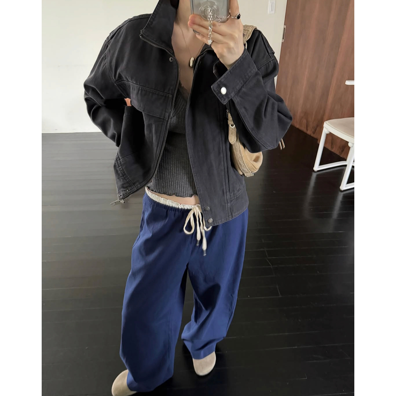26FW 피그 워싱 하이넥 자켓 점퍼