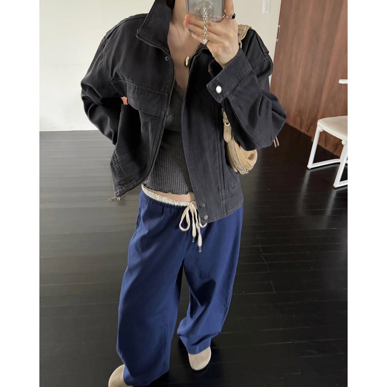 26FW 피그 워싱 하이넥 자켓 점퍼