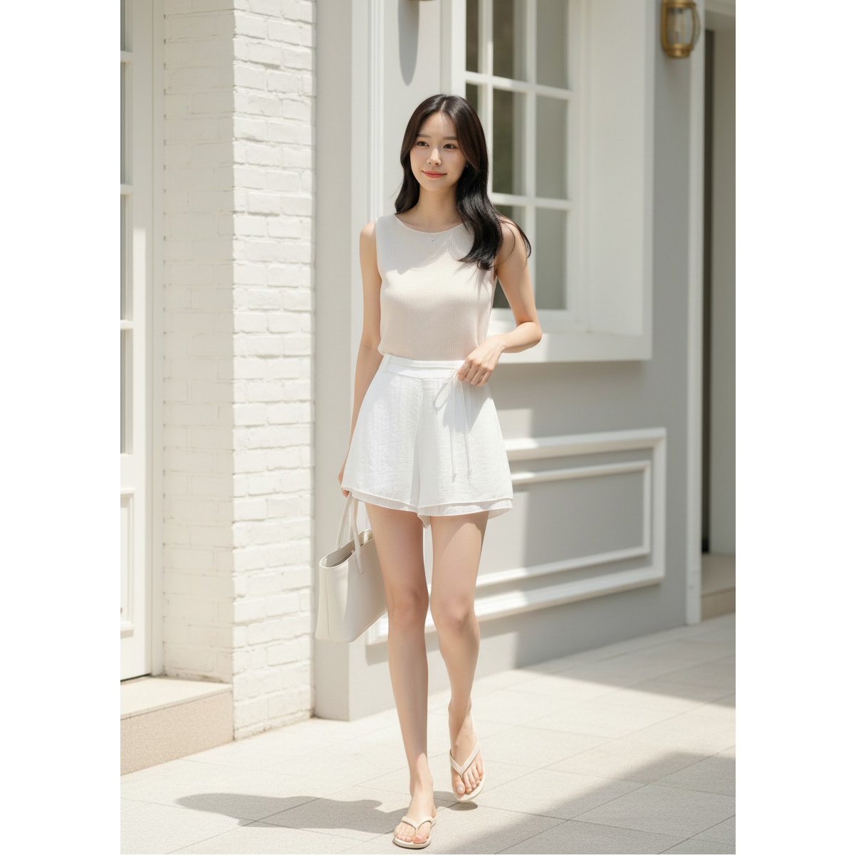 레이즈 이중 레이어드 에이 라인 반바지