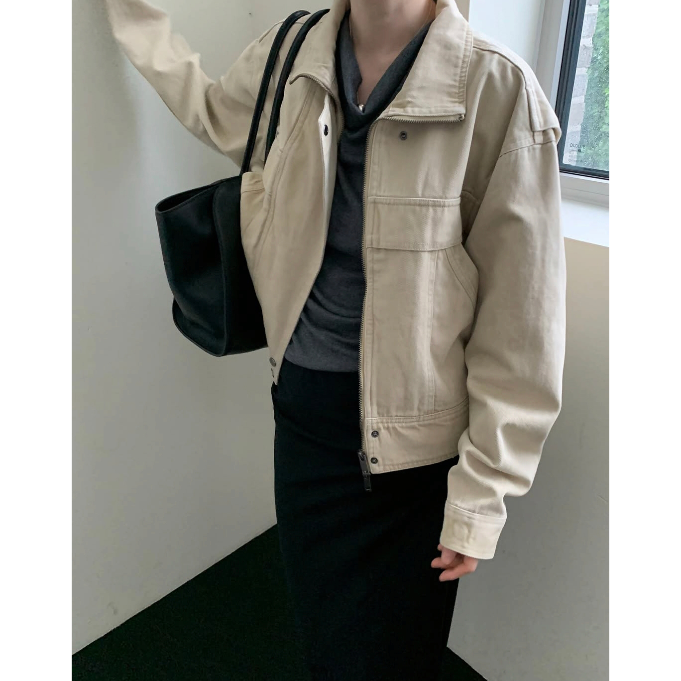 26FW 피그 워싱 하이넥 자켓 점퍼