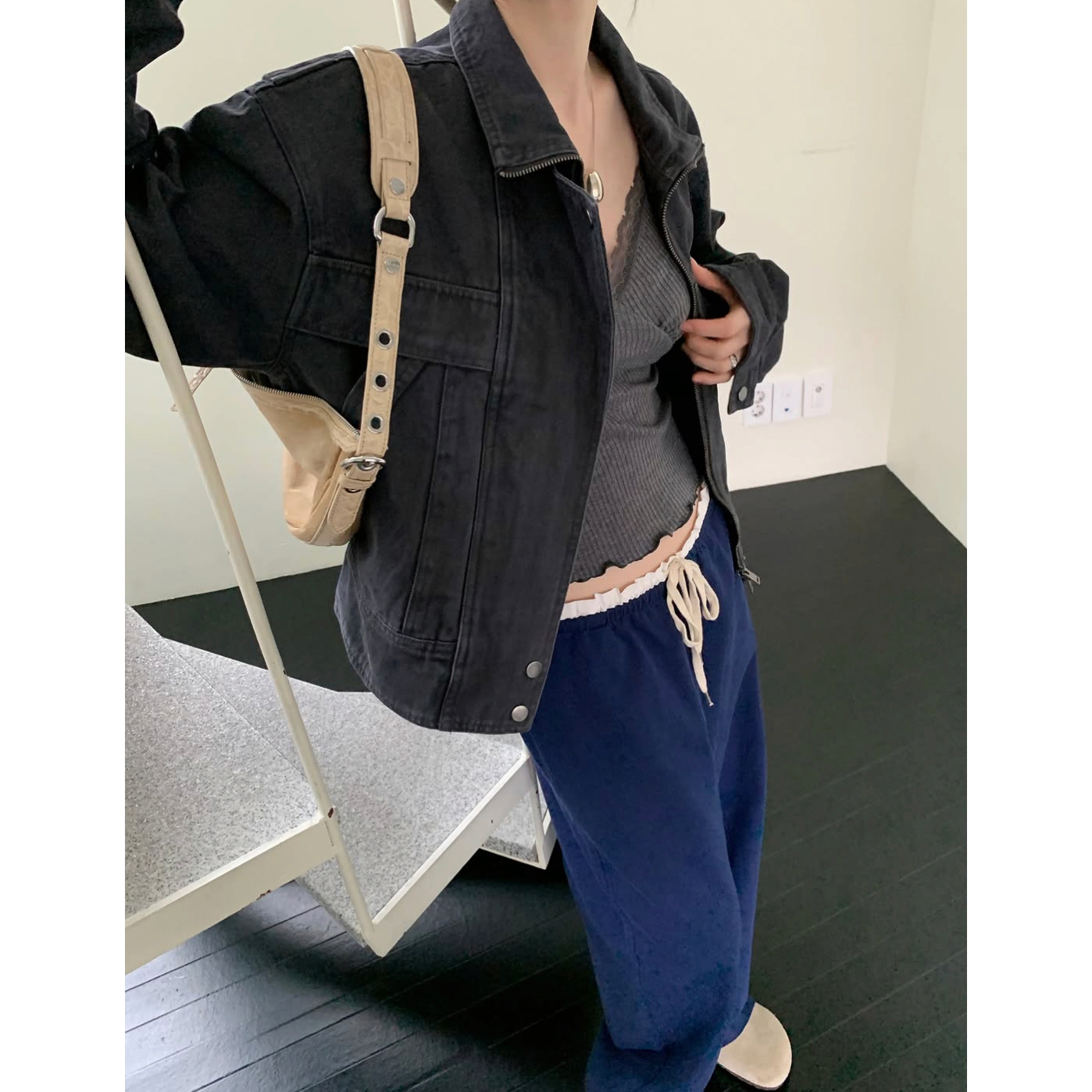 26FW 피그 워싱 하이넥 자켓 점퍼