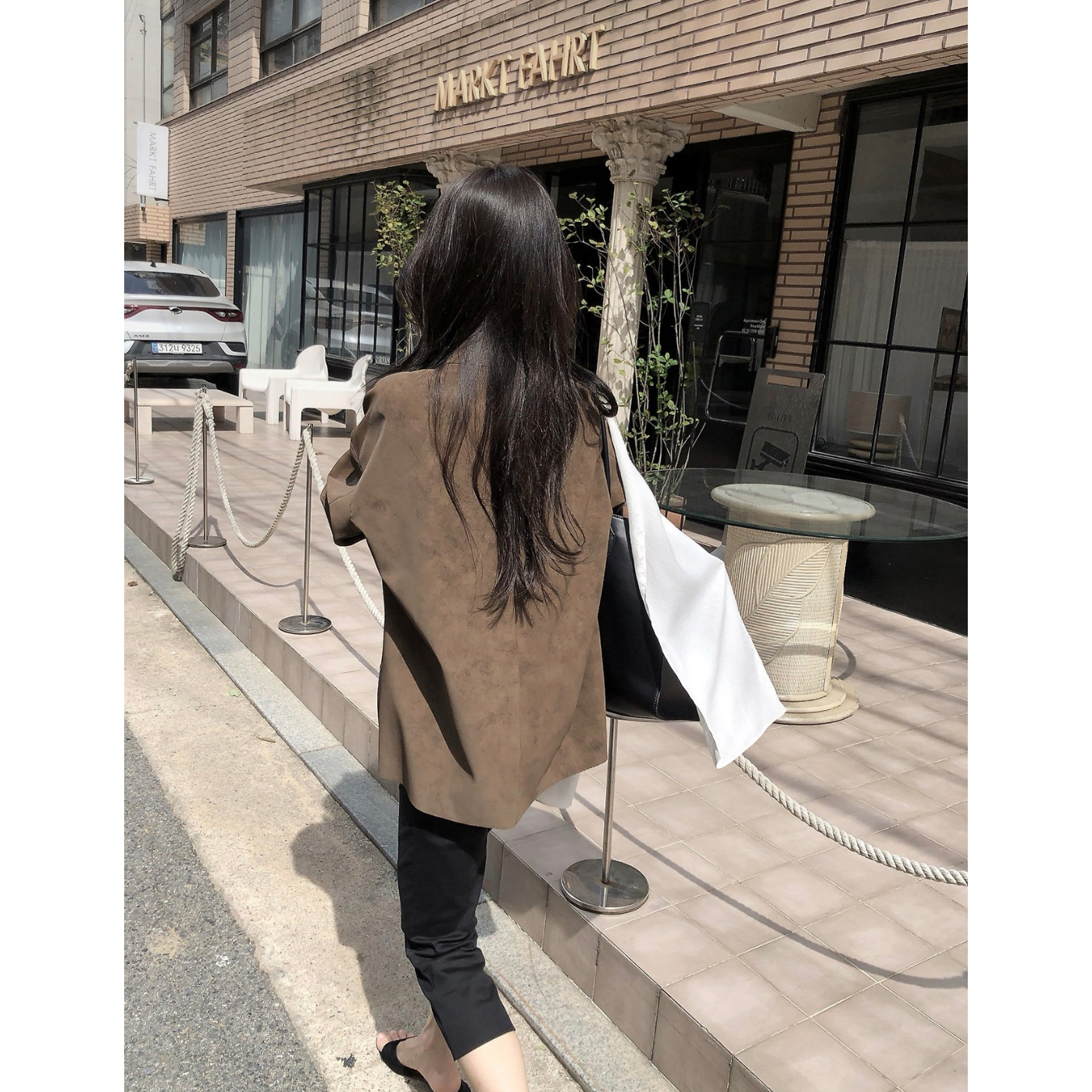 26FW 니드 루즈핏 스웨이드 하프 코트