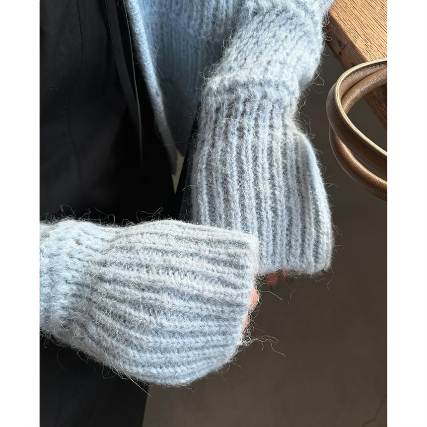바로발송 25SS 필 크롭 브이 가디건 상세 이미지 22