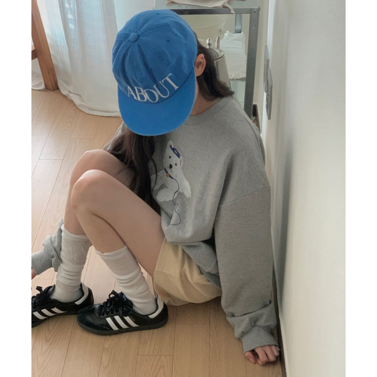 강아지 라운드 맨투맨 귀여운 캐주얼 기본템