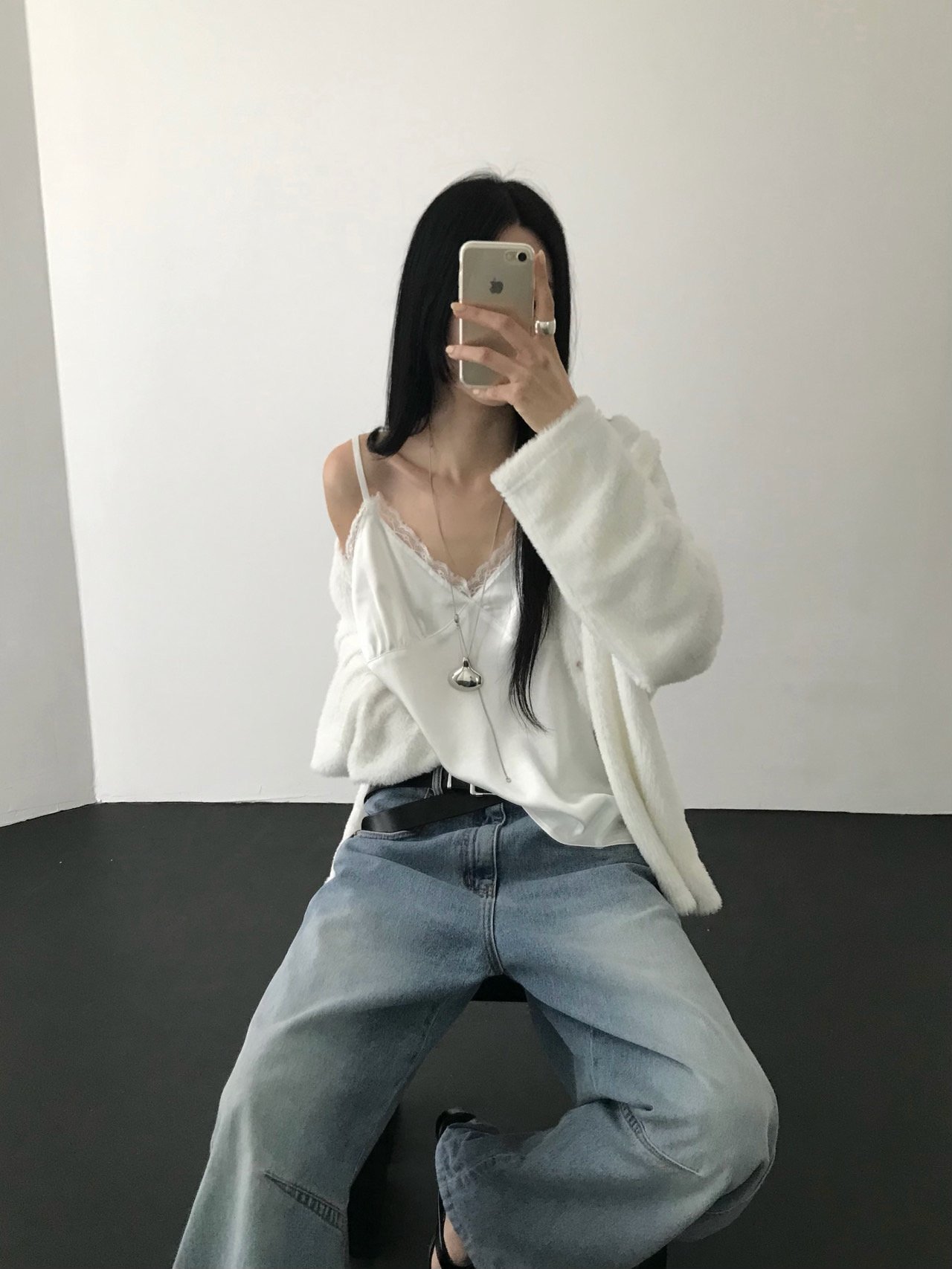 코미 새틴 뷔스티에 이너 나시 레이어드룩 필수템
