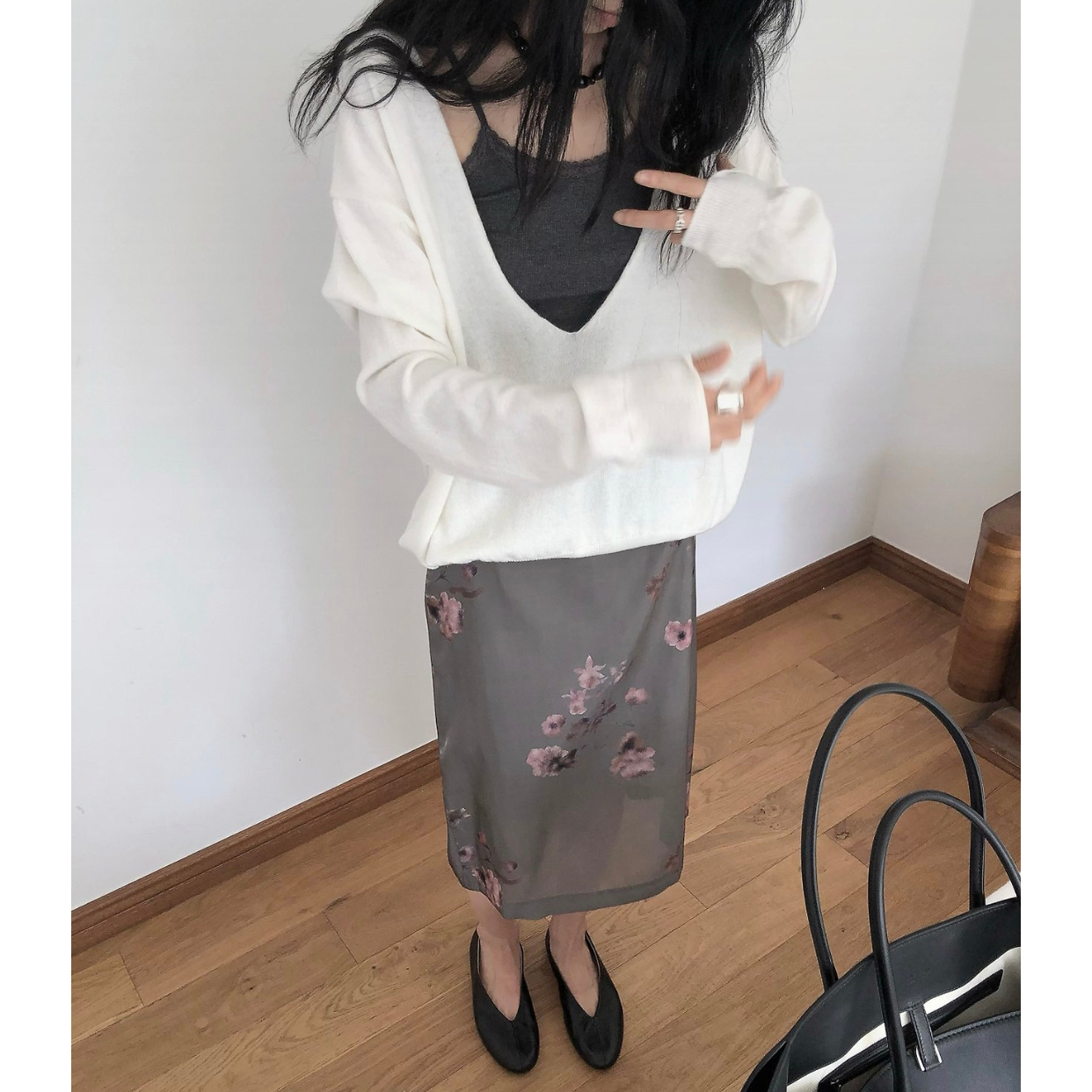 밀리 오간자 플라워 스커트