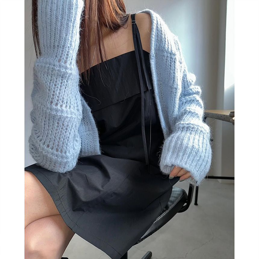 바로발송 25SS 필 크롭 브이 가디건 상세 이미지 45