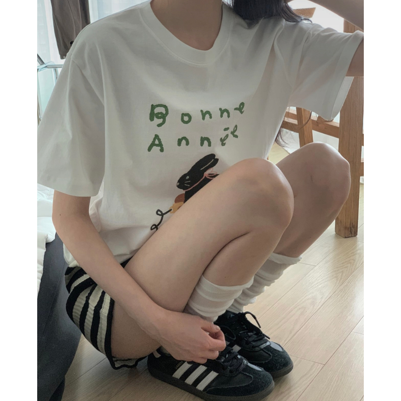 바니애니 기본 라운드 반팔 티셔츠
