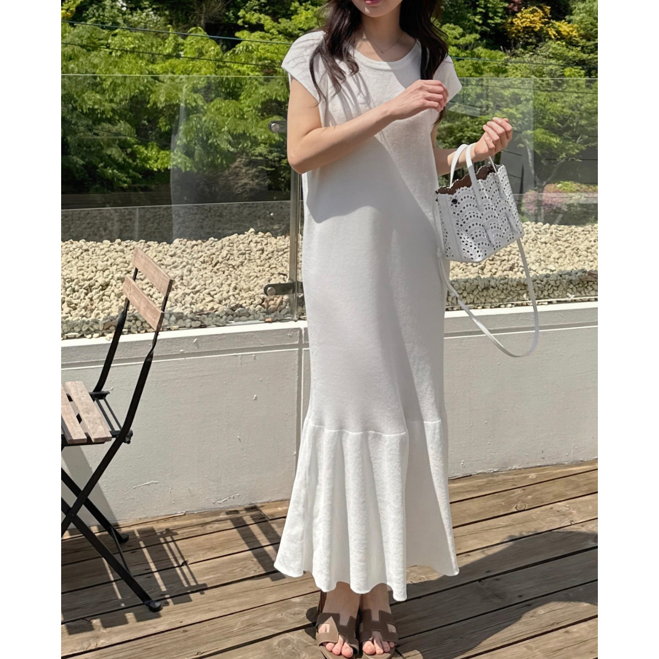 아라 머메이드 니트 롱원피스