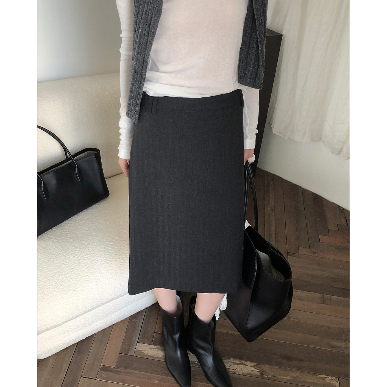 26FW 르버터 피렌체 미디 스커트 하이퀄리티