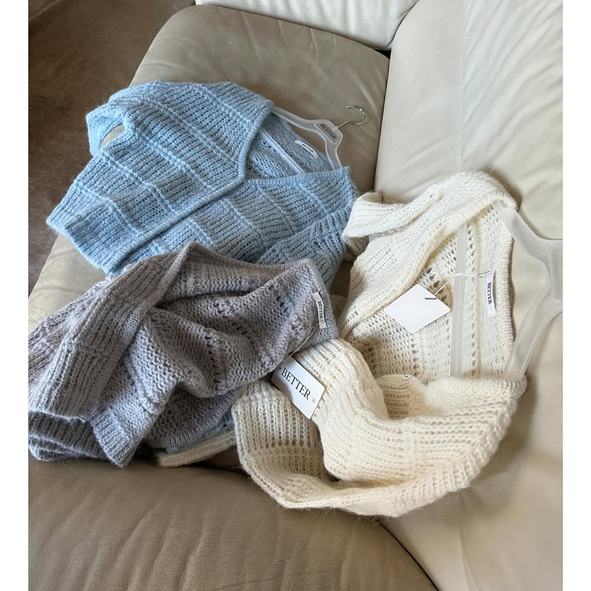 바로발송 25SS 필 크롭 브이 가디건 상세 이미지 40