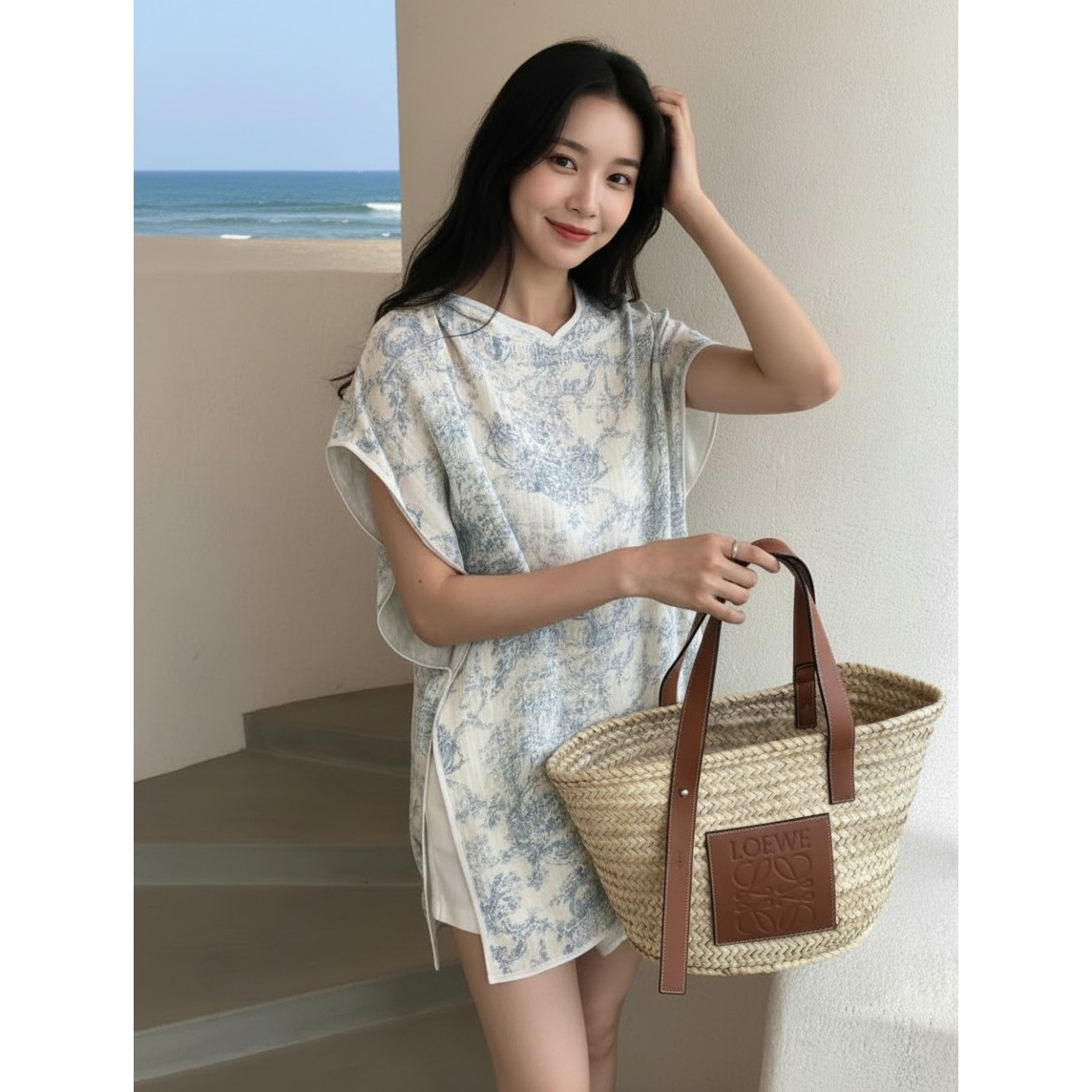 후드 판초 휴양지룩 바캉스룩 수영복 커버업