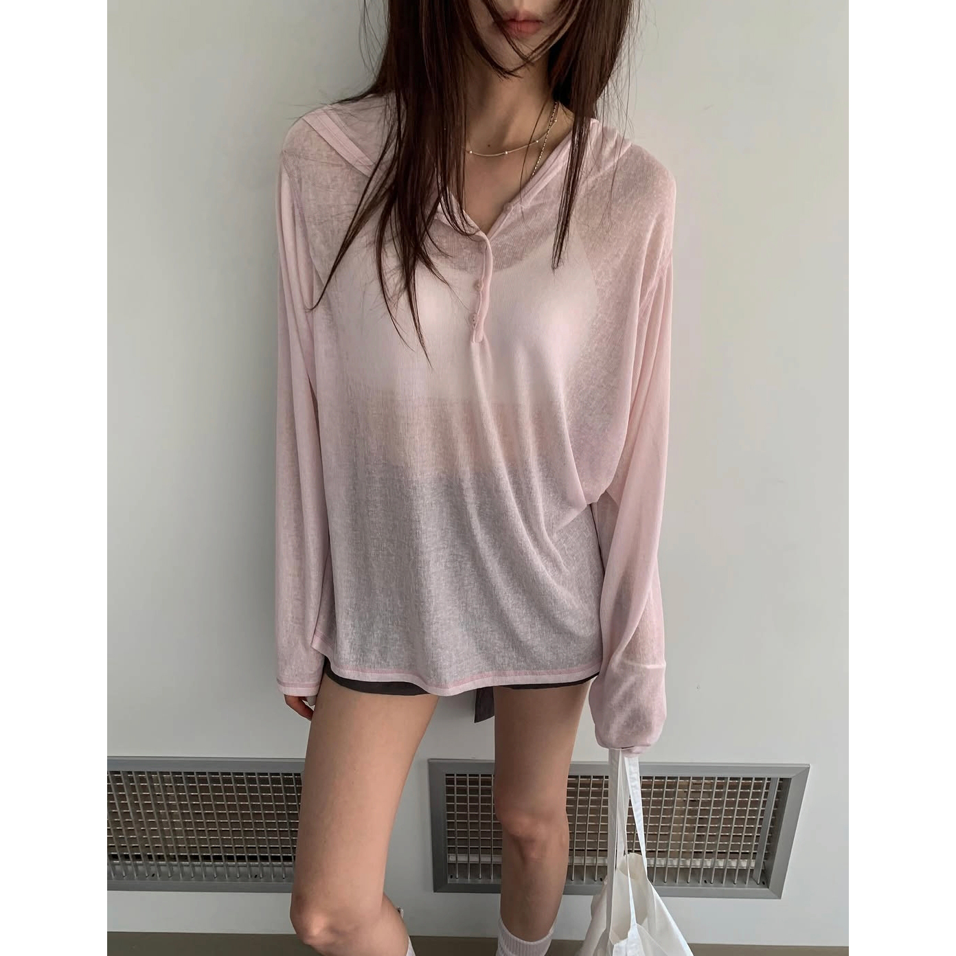 썬 커버 여름 긴팔 후드 티셔츠