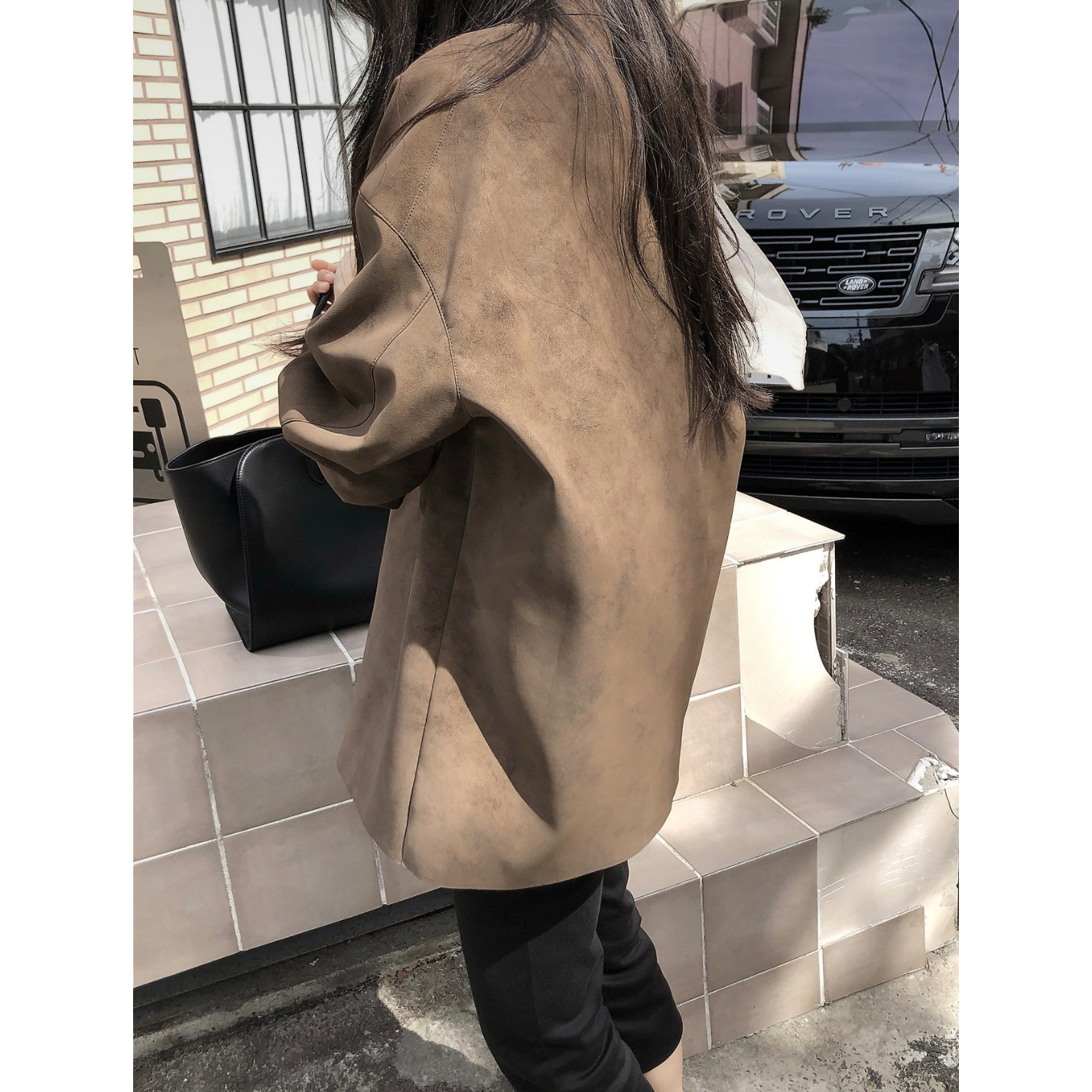 26FW 니드 루즈핏 스웨이드 하프 코트