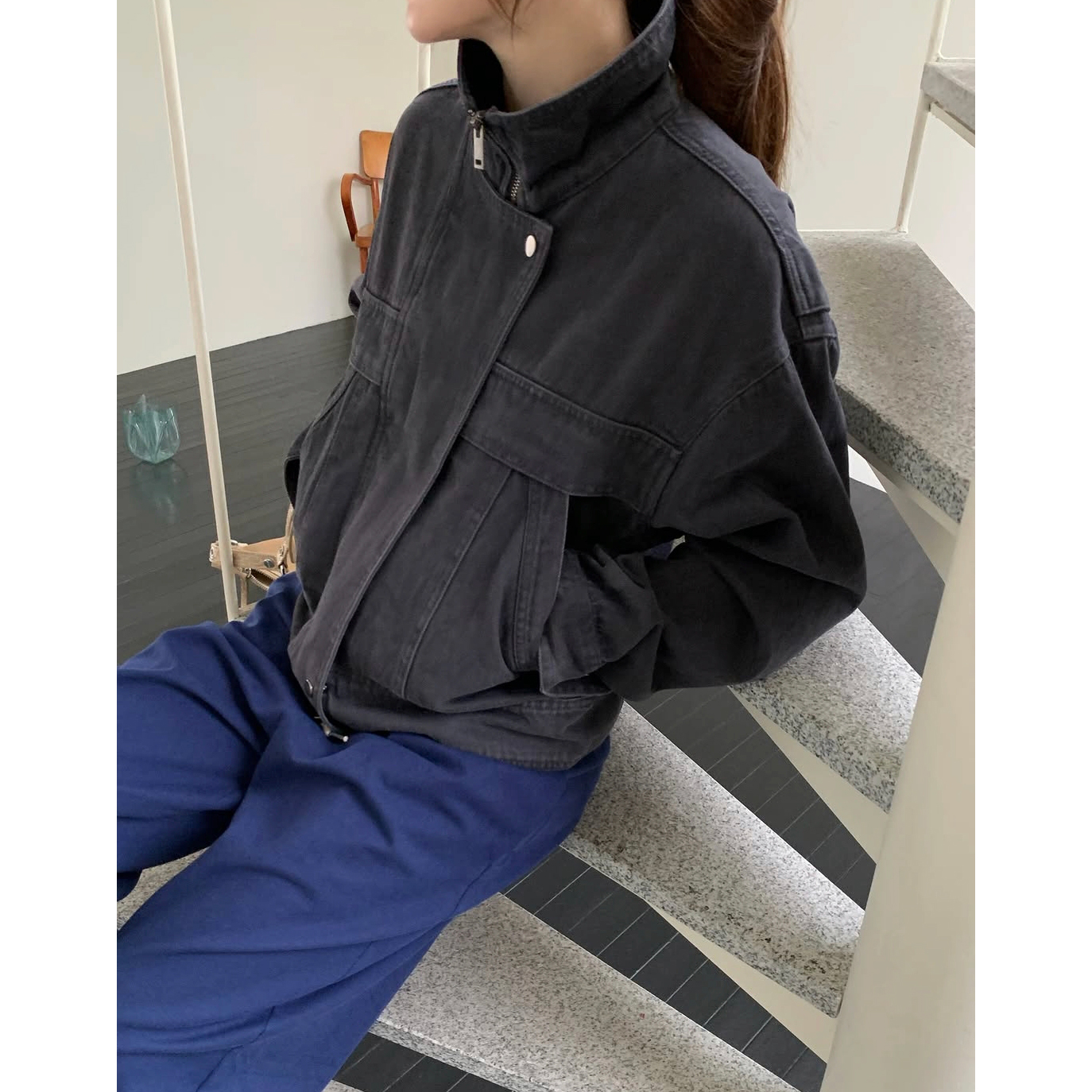26FW 피그 워싱 하이넥 자켓 점퍼