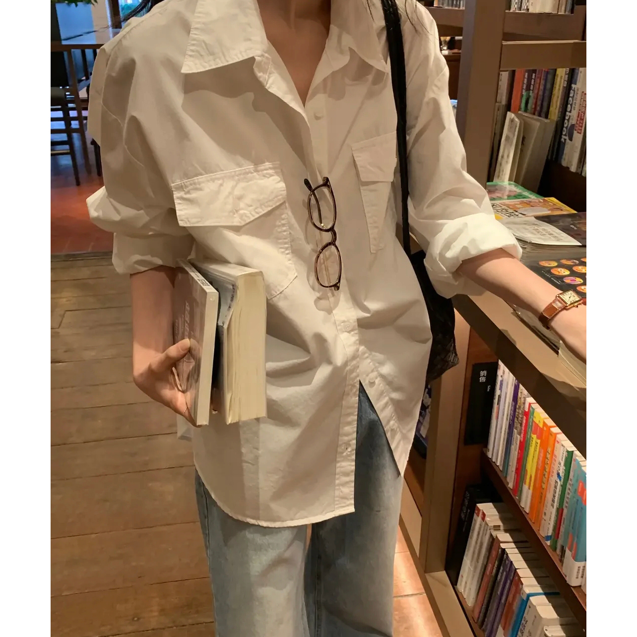 26FW 투 포켓 워싱 셔츠 남방