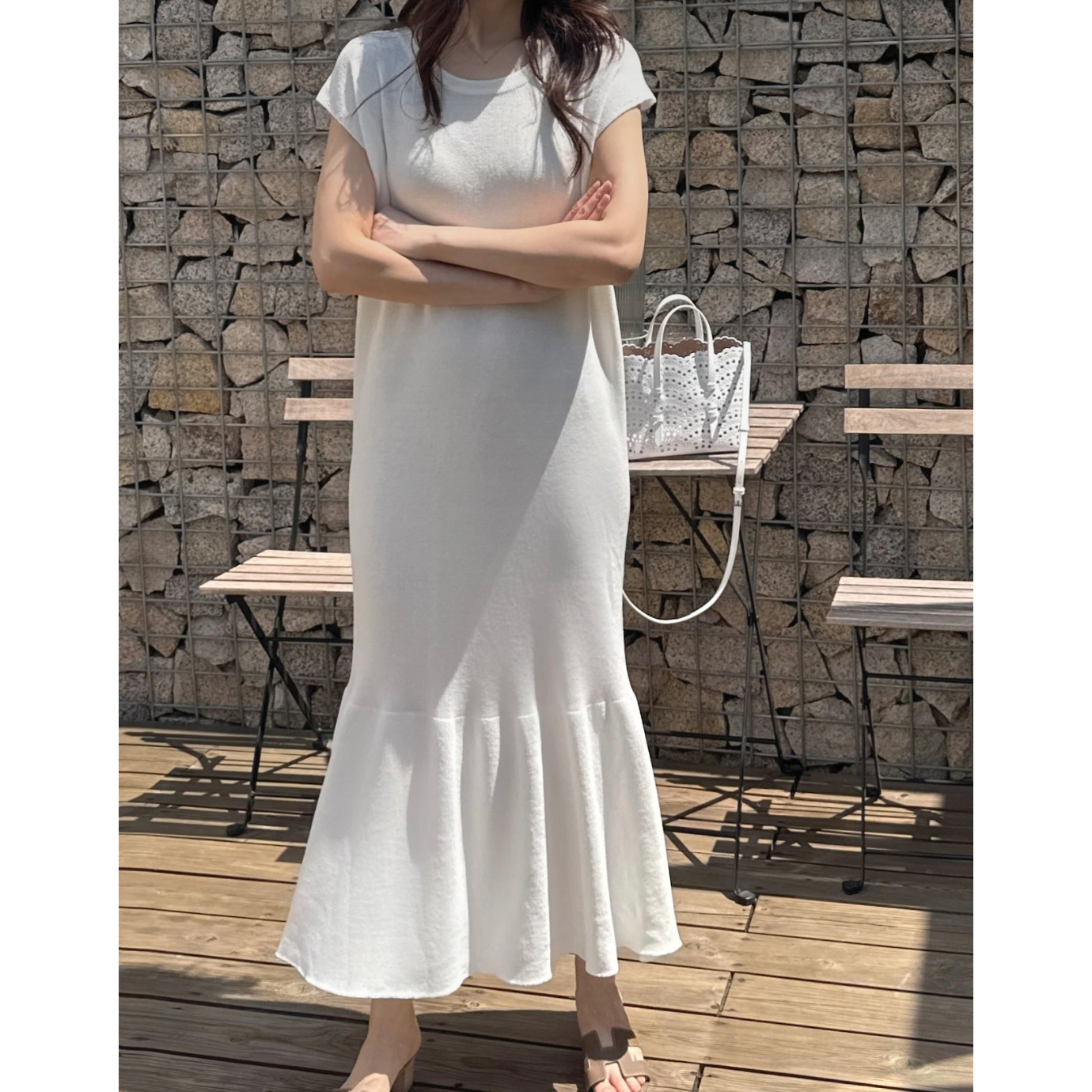 아라 머메이드 니트 롱원피스