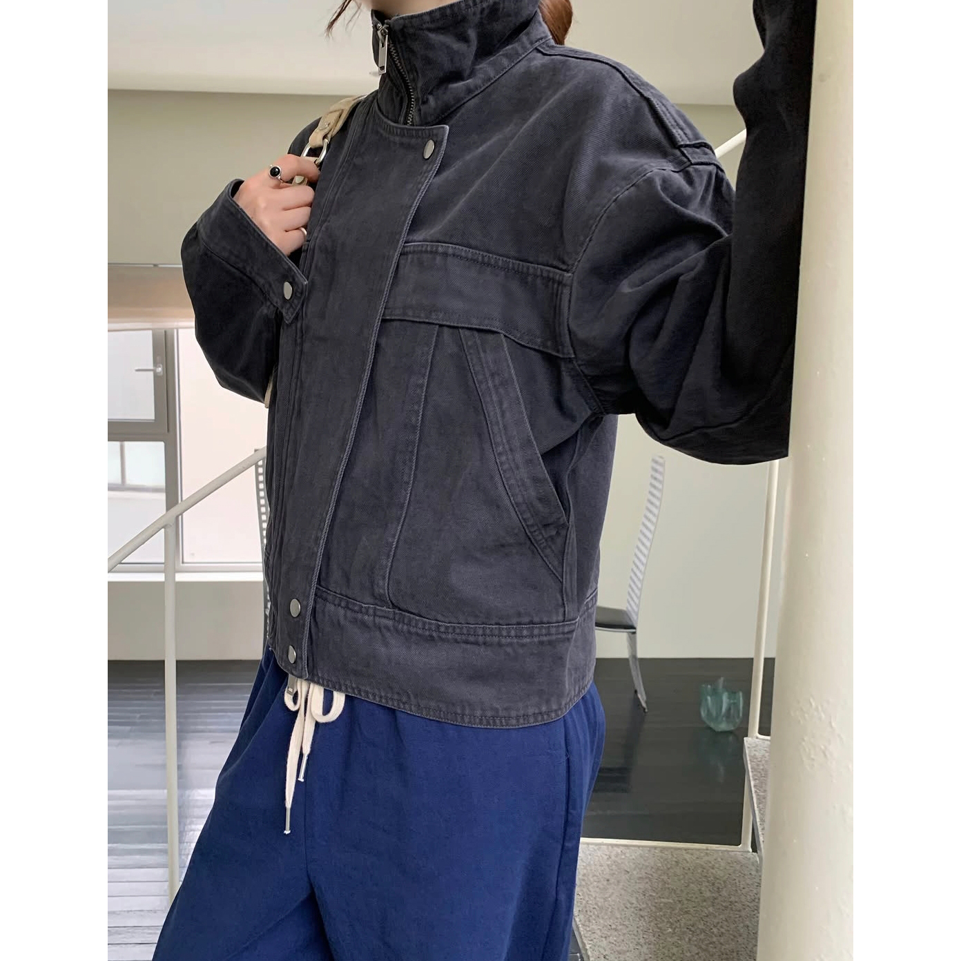 26FW 피그 워싱 하이넥 자켓 점퍼