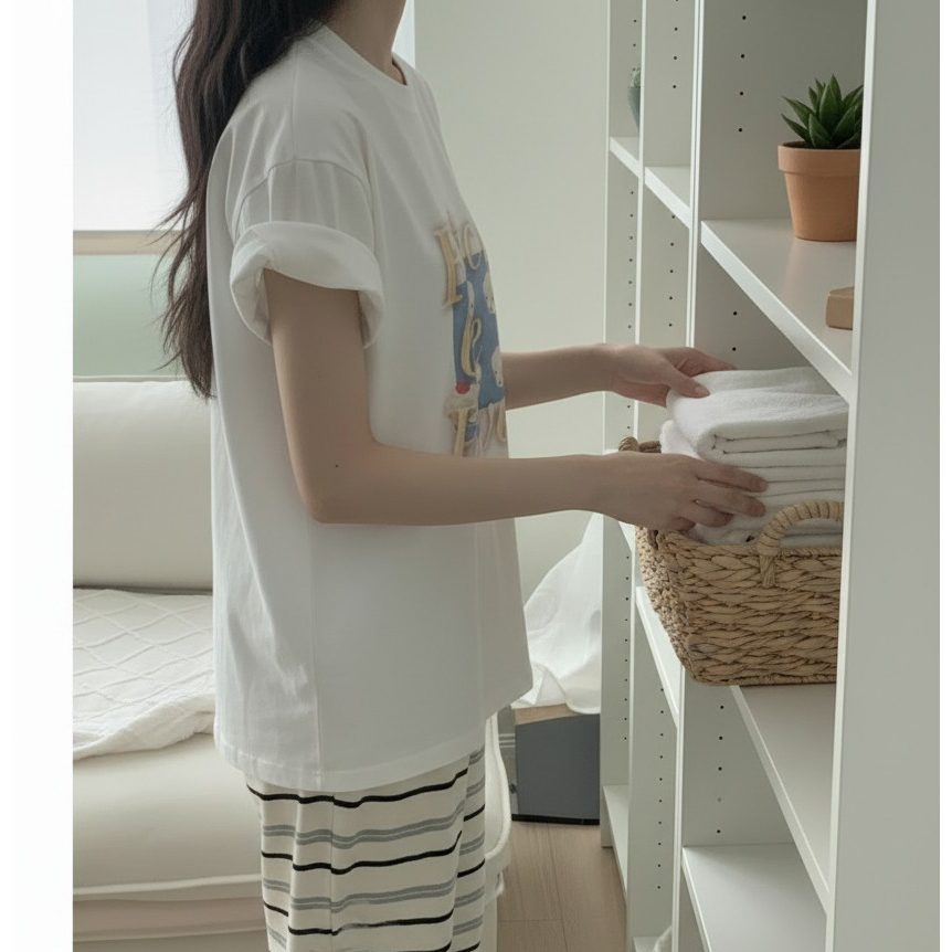 머핀 디지털 나염 반팔 박스티