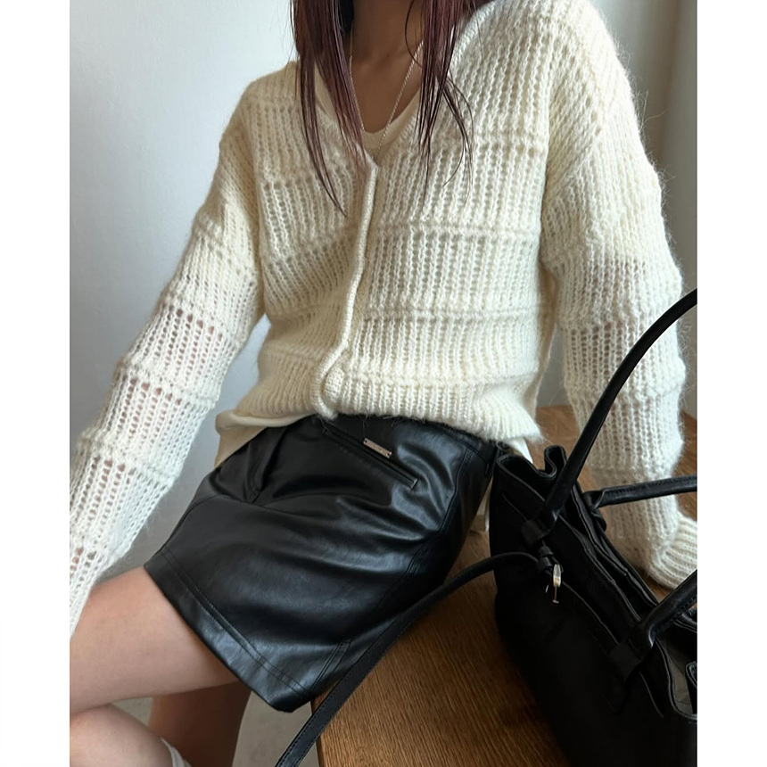 바로발송 25SS 필 크롭 브이 가디건 상세 이미지 67