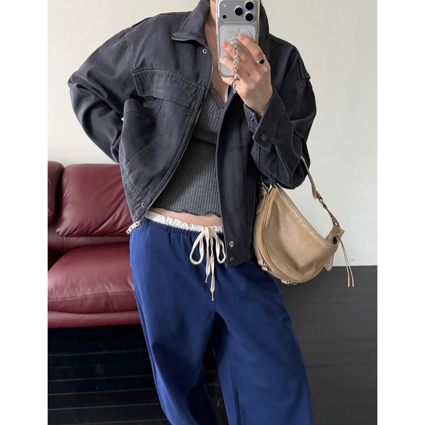 26FW 피그 워싱 하이넥 자켓 점퍼