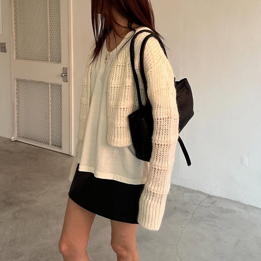 바로발송 25SS 필 크롭 브이 가디건 상세 이미지 58