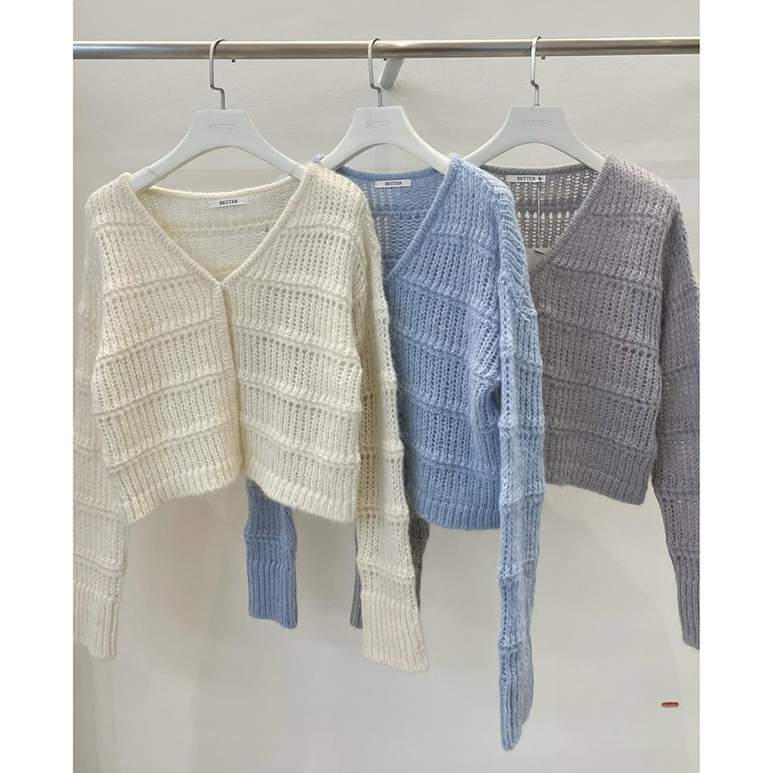 바로발송 25SS 필 크롭 브이 가디건 상세 이미지 76
