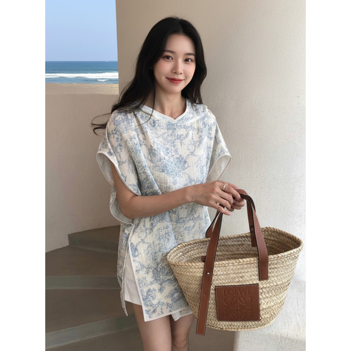 후드 판초 휴양지룩 바캉스룩 수영복 커버업