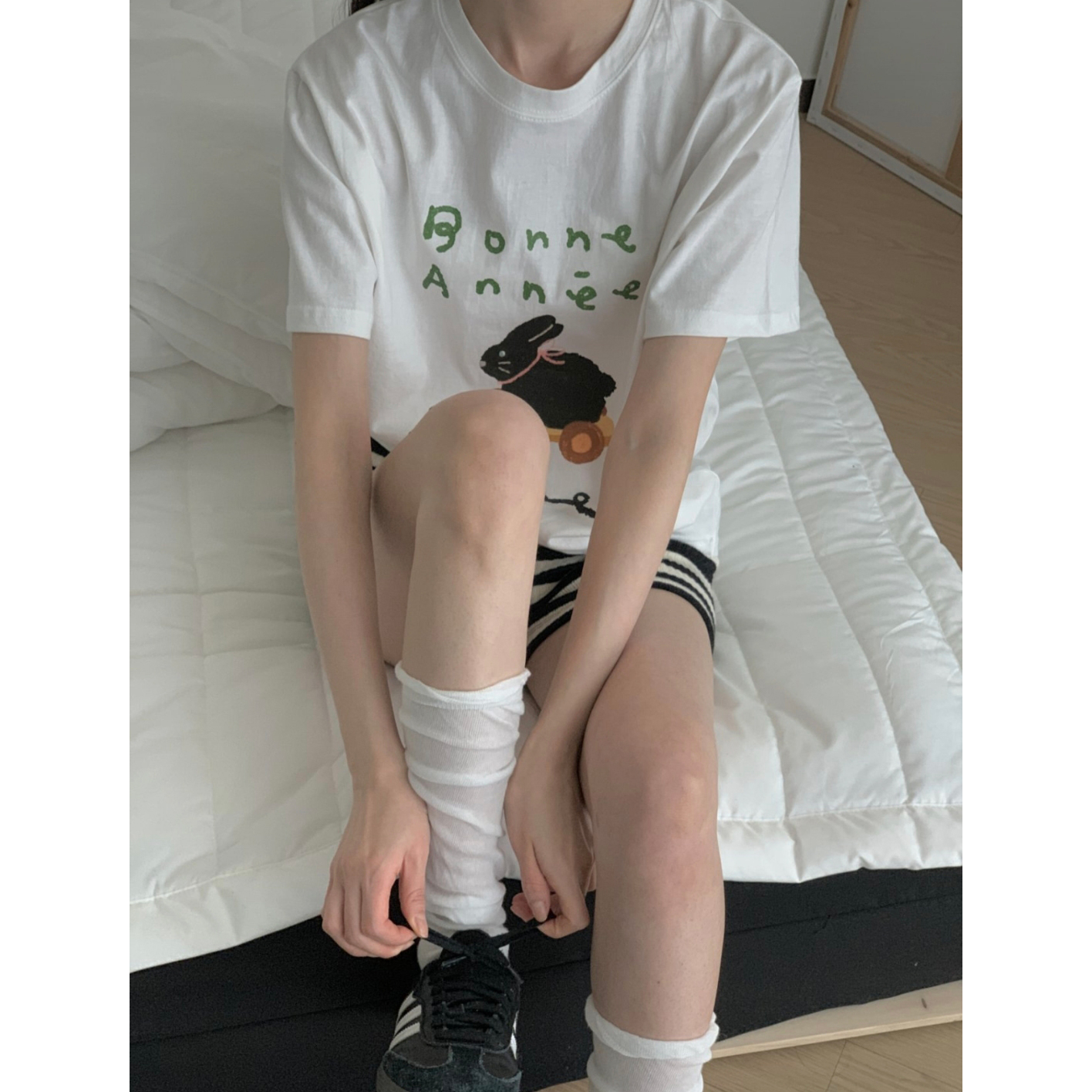 바니애니 기본 라운드 반팔 티셔츠