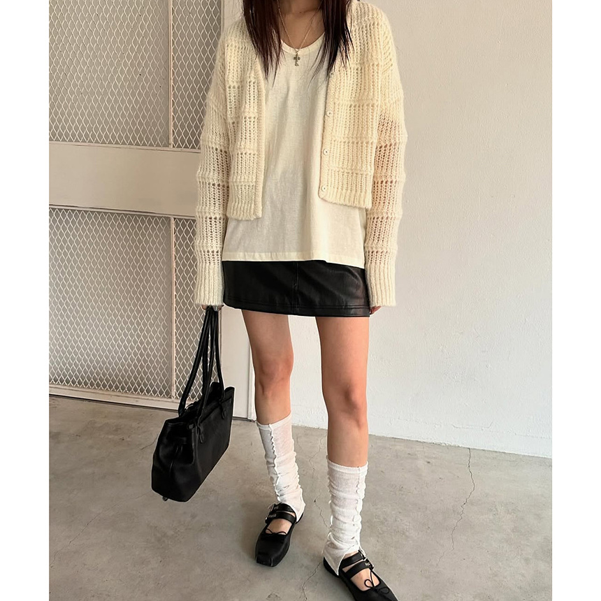 바로발송 25SS 필 크롭 브이 가디건 상세 이미지 57