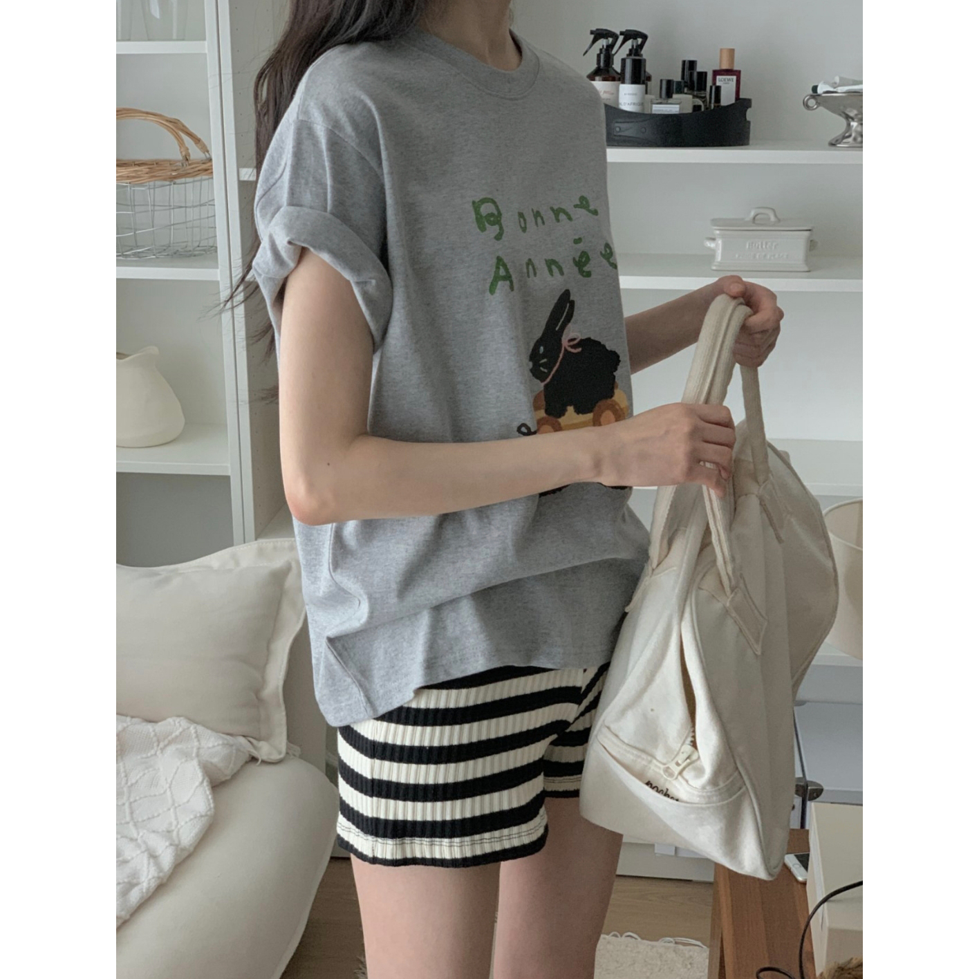 바니애니 기본 라운드 반팔 티셔츠