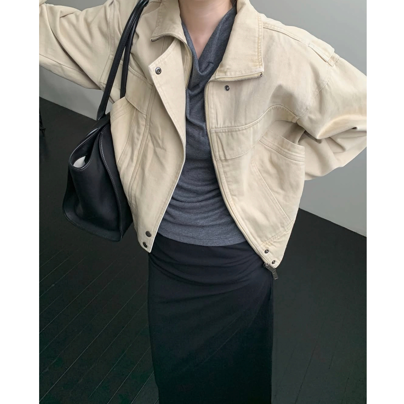26FW 피그 워싱 하이넥 자켓 점퍼