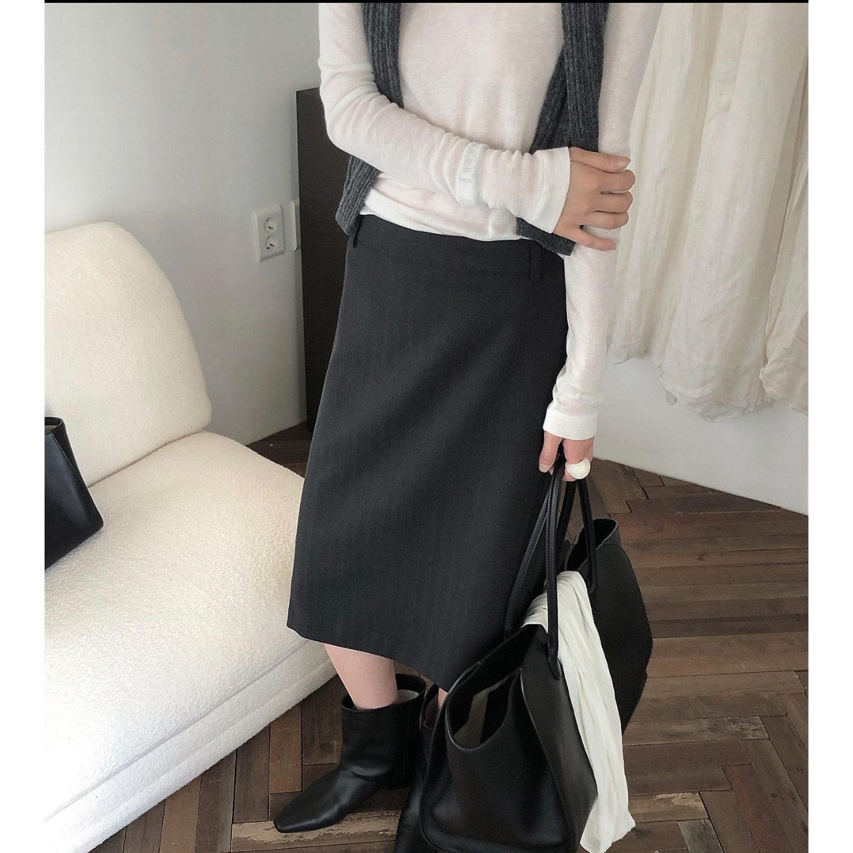 26FW 르버터 피렌체 미디 스커트 하이퀄리티