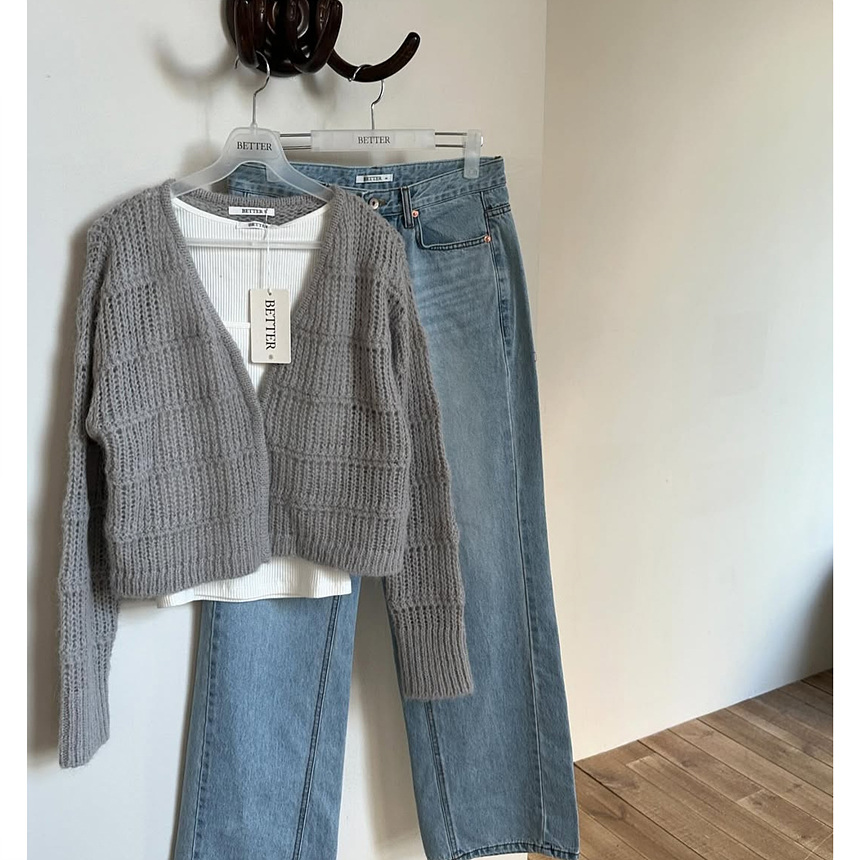 바로발송 25SS 필 크롭 브이 가디건 상세 이미지 39