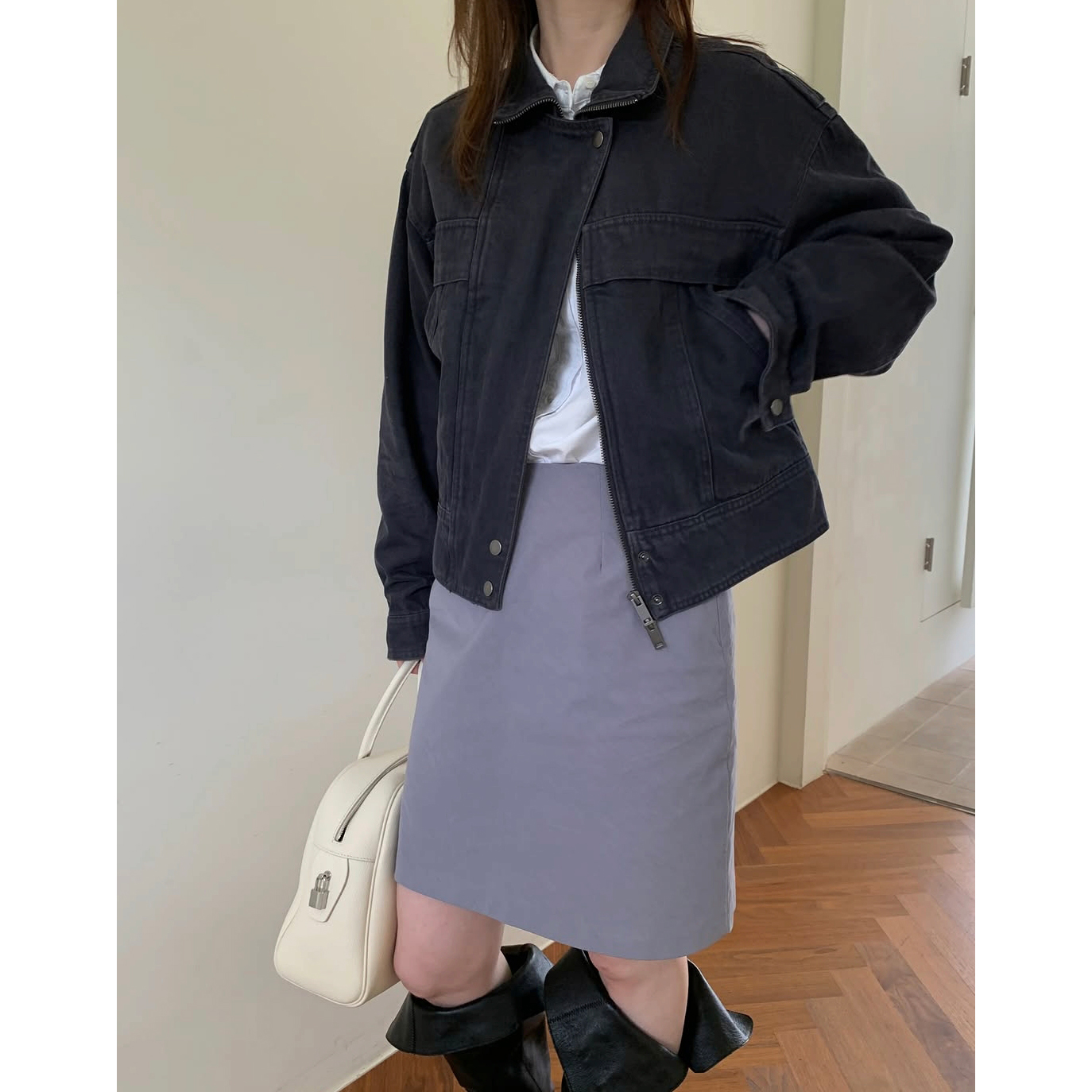26FW 피그 워싱 하이넥 자켓 점퍼