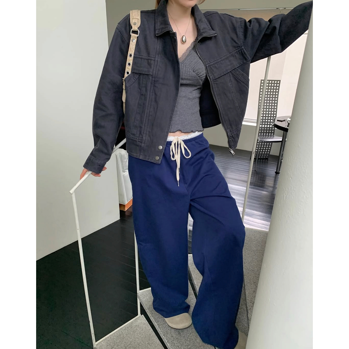26FW 피그 워싱 하이넥 자켓 점퍼