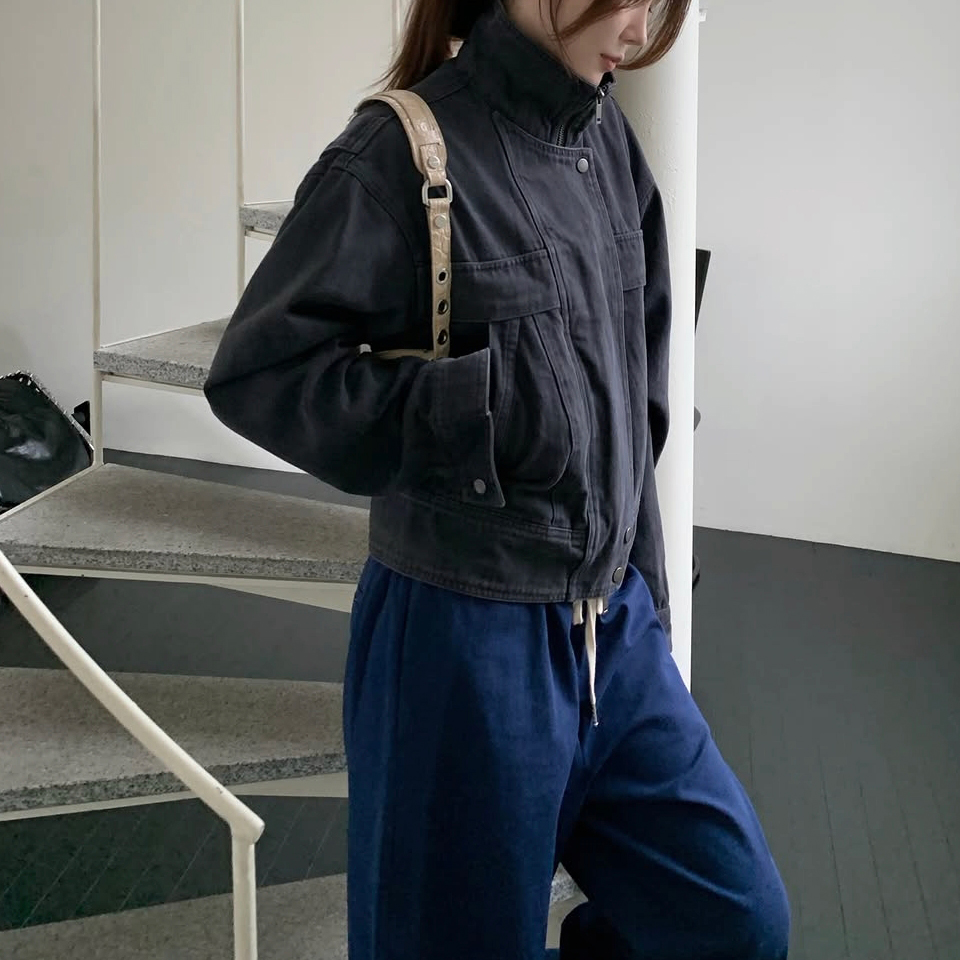26FW 피그 워싱 하이넥 자켓 점퍼